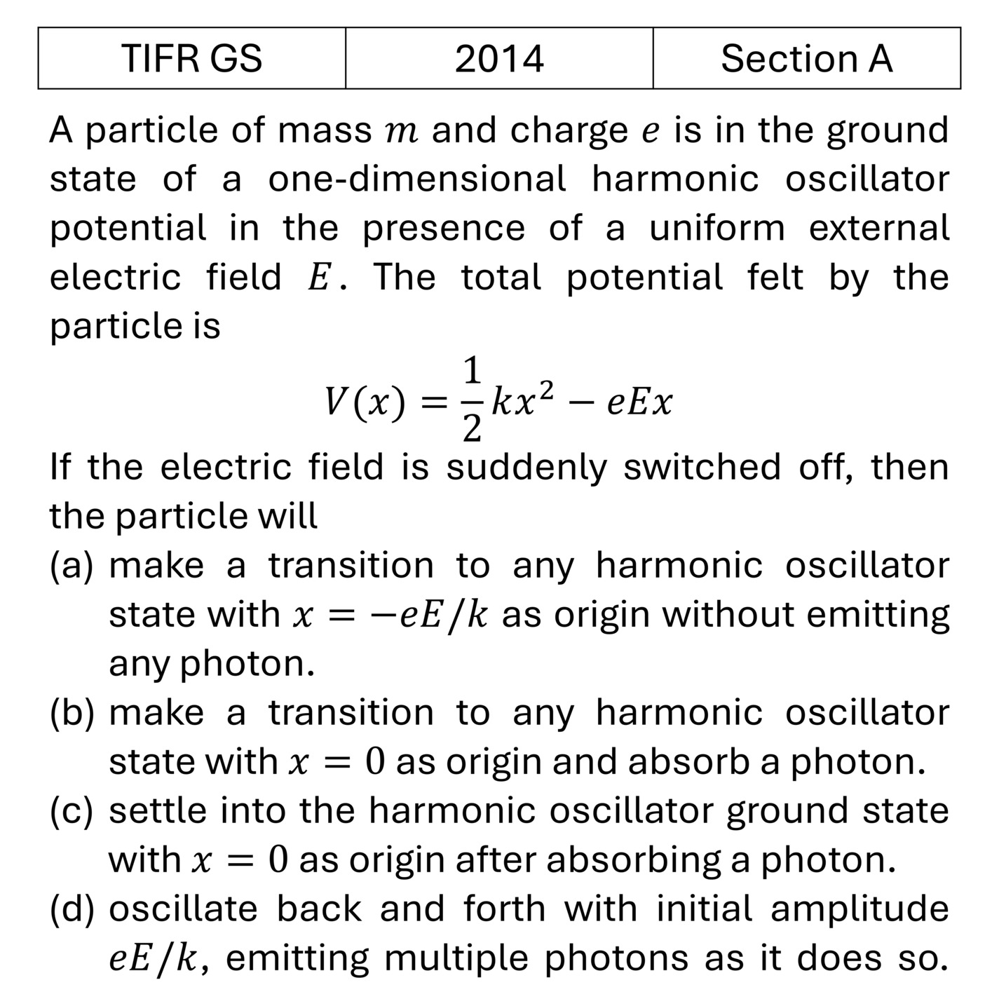 Question 1