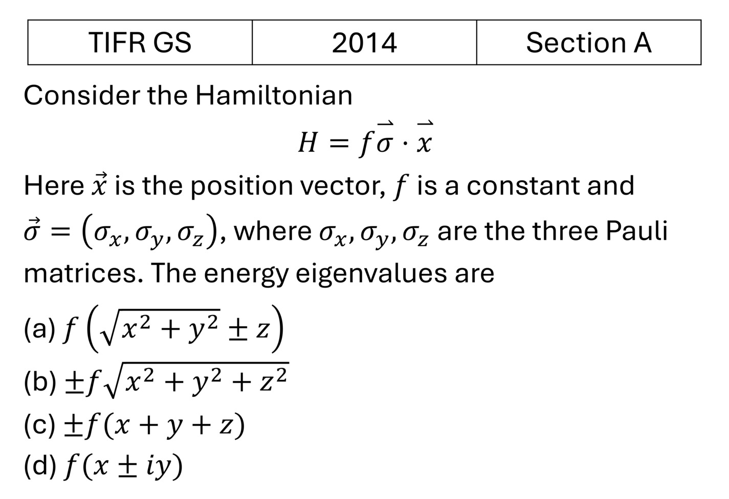 Question 3
