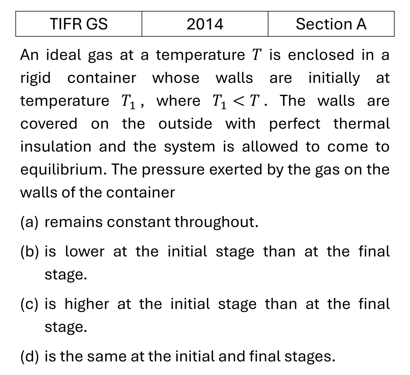 Question 1