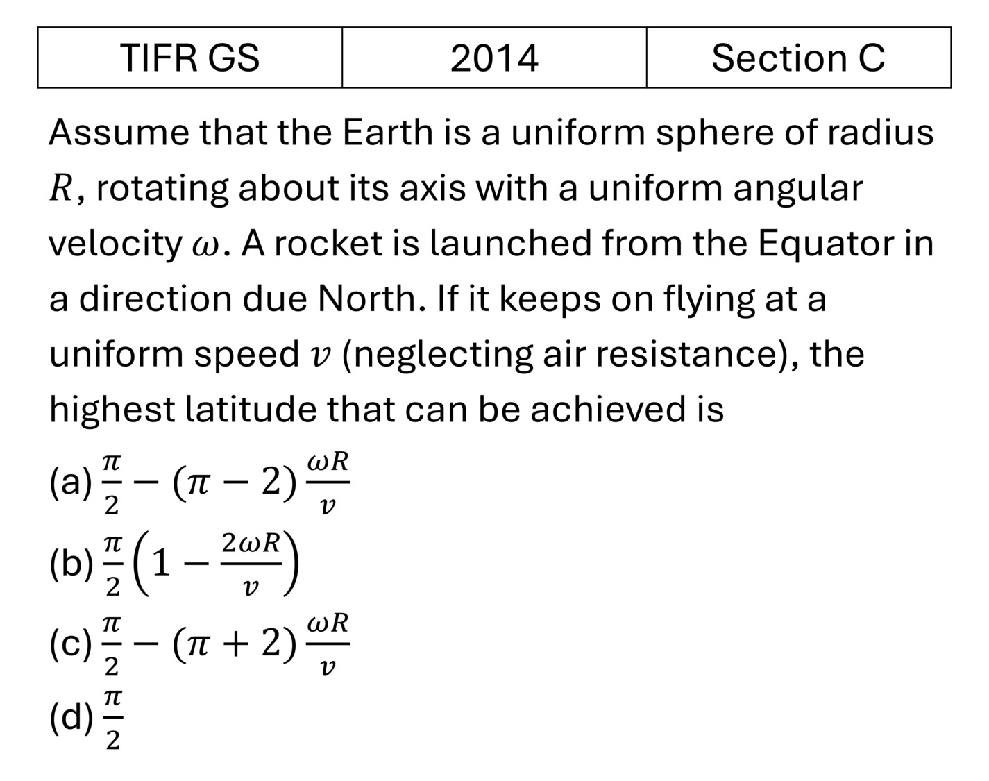 Question 1