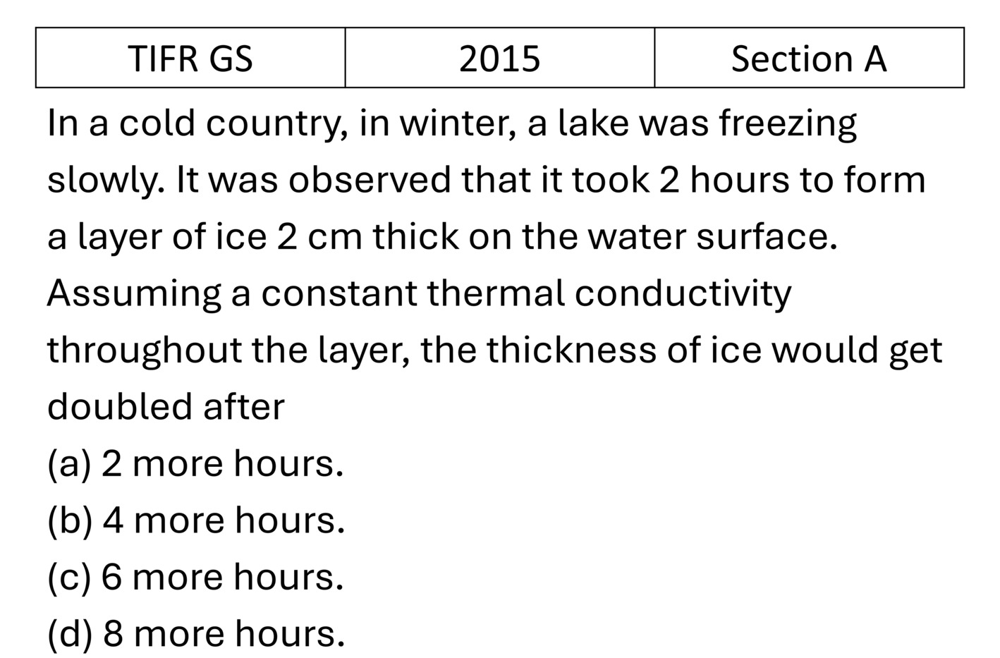 Question 1