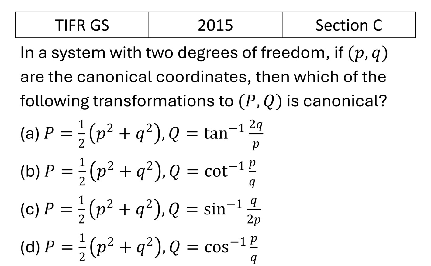 Question 1