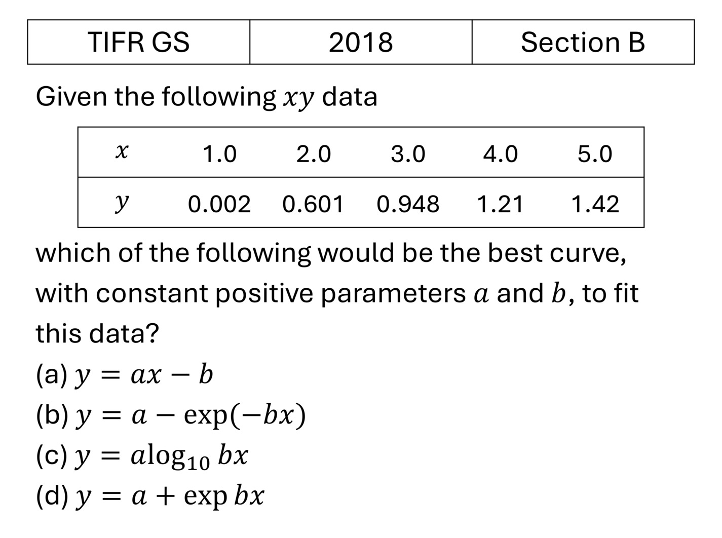Question 1