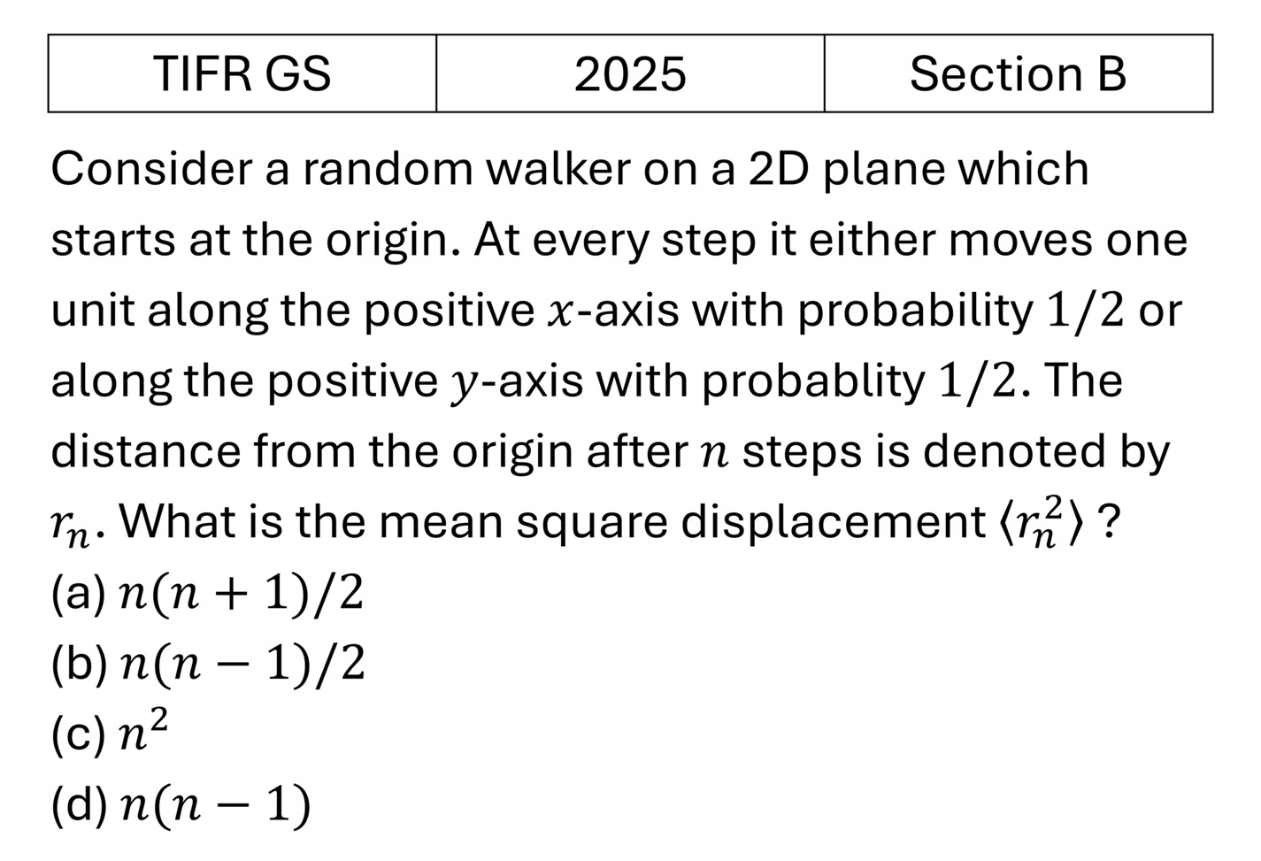 Question 2