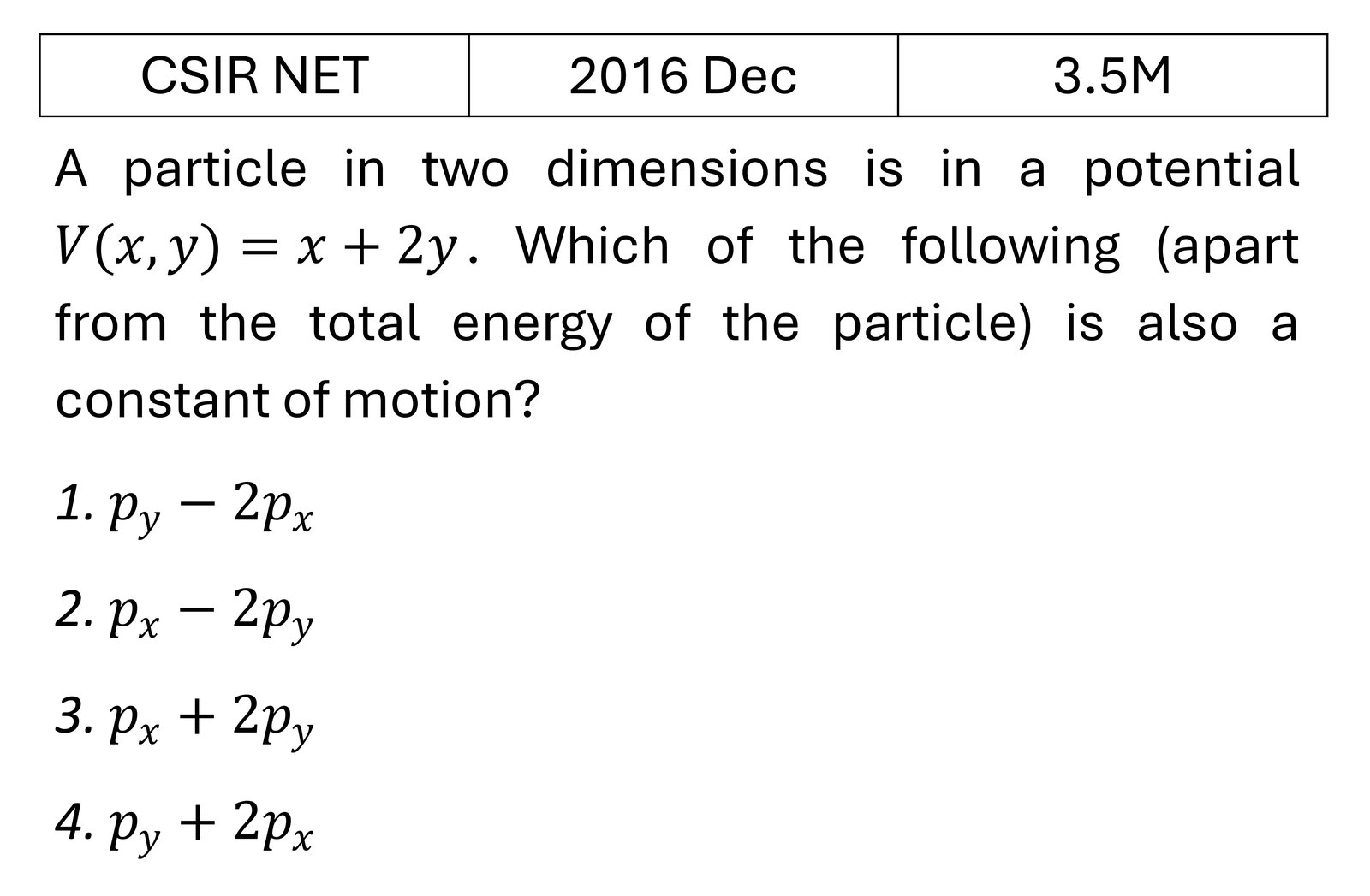Question 1