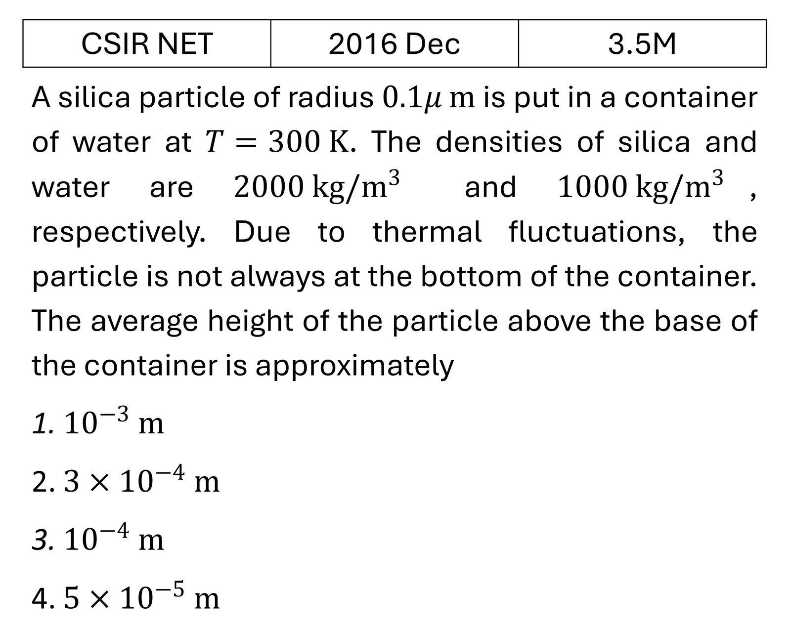 Question 1