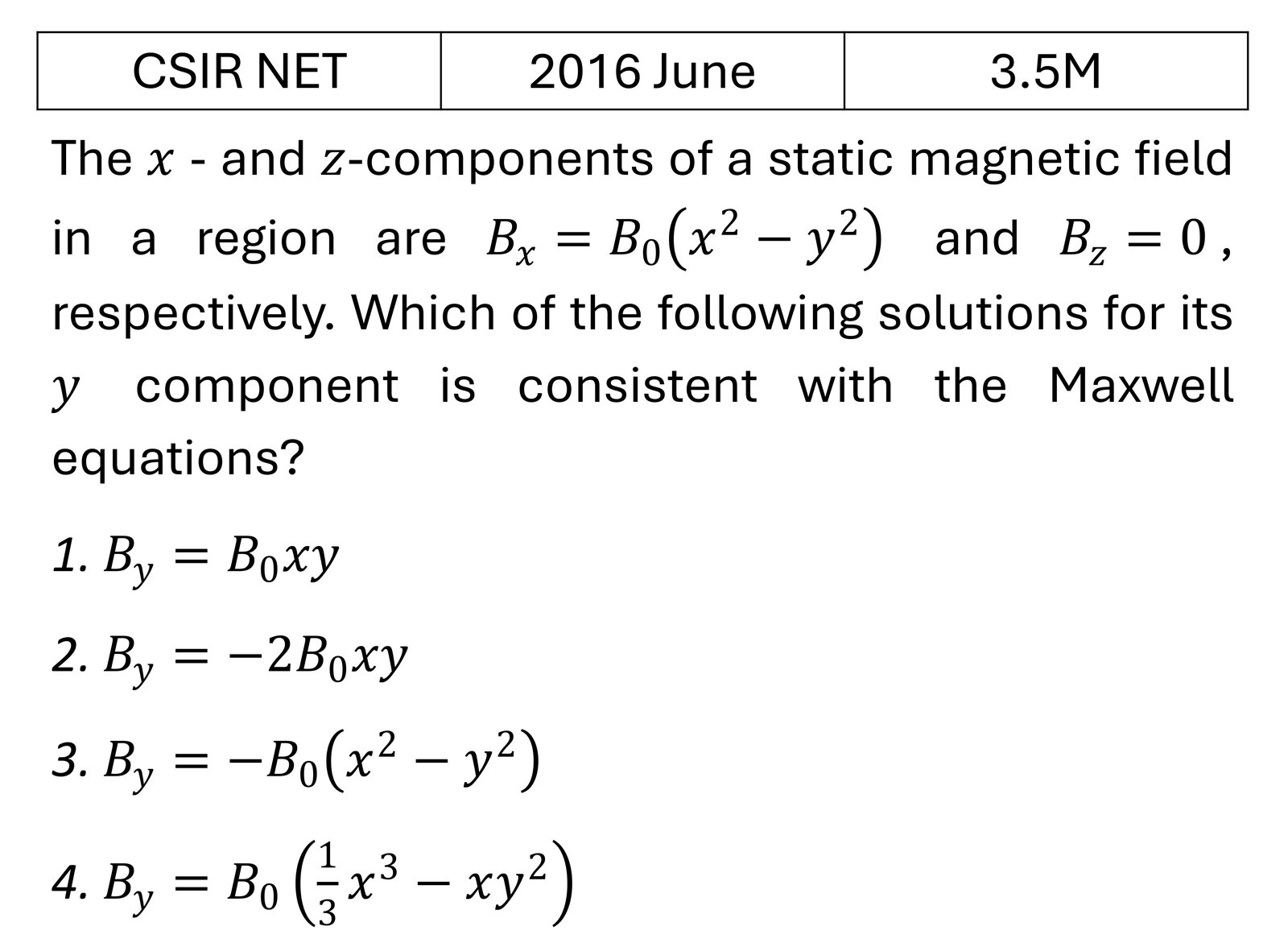 Question 3