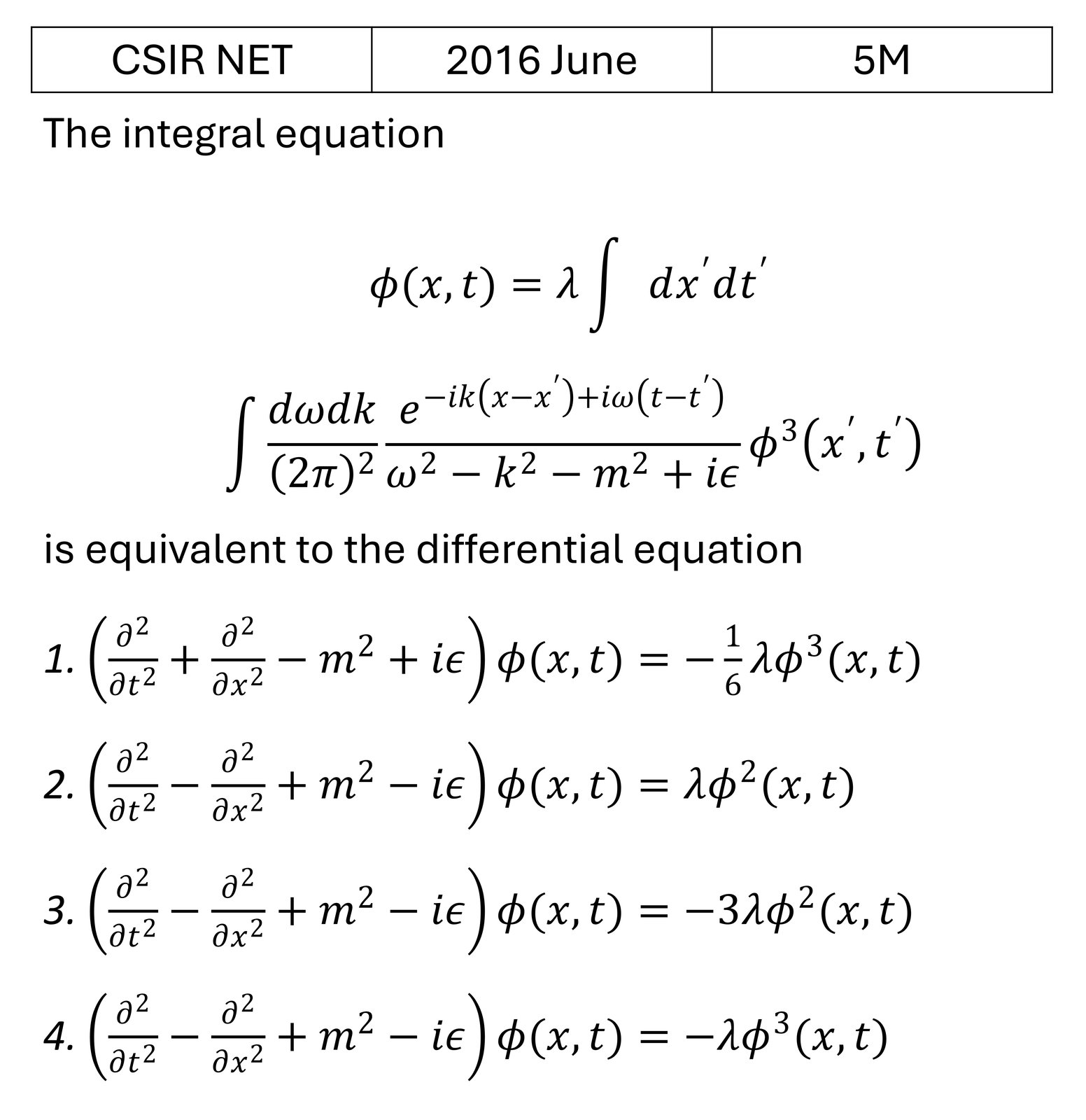 Question 1