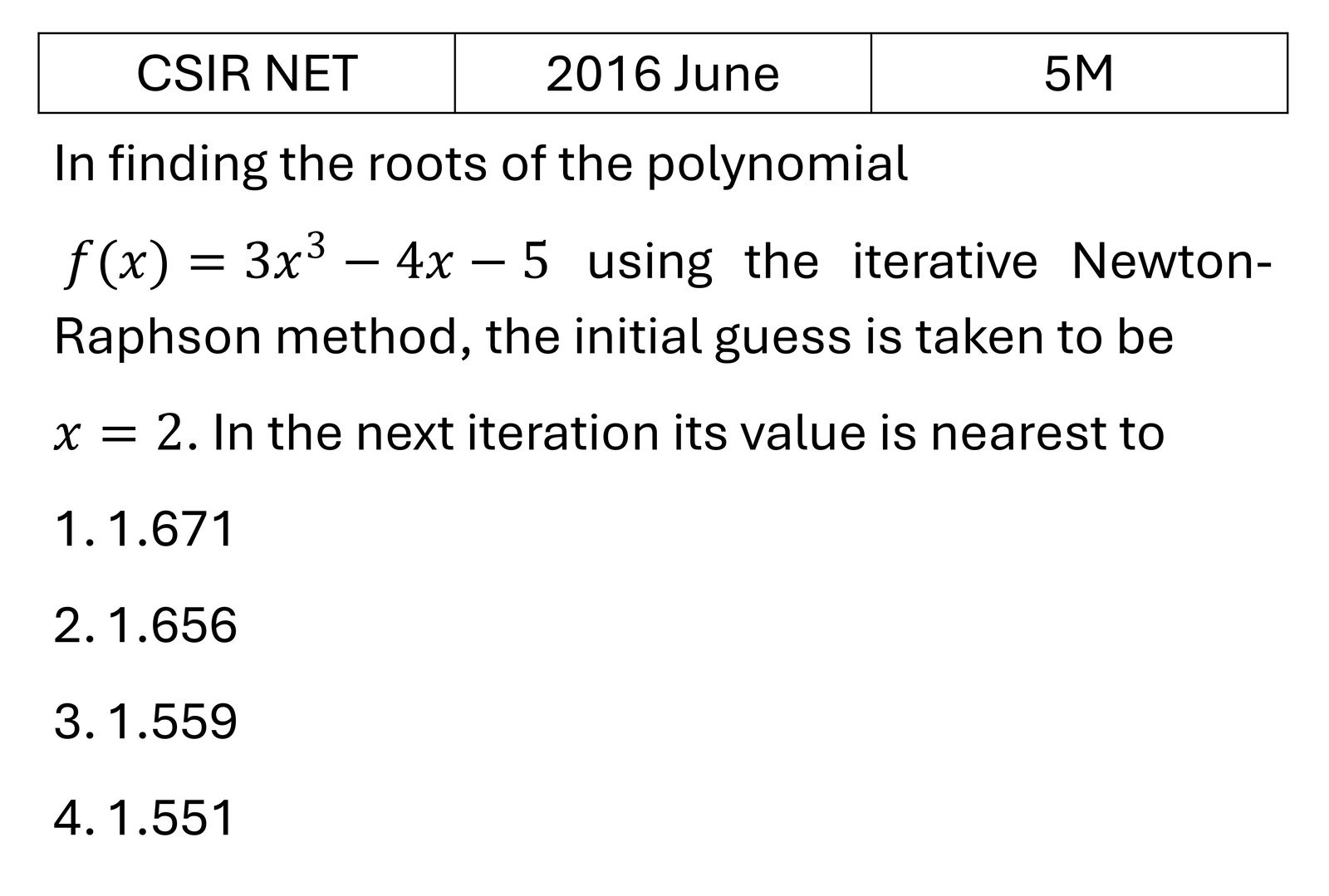 Question 4