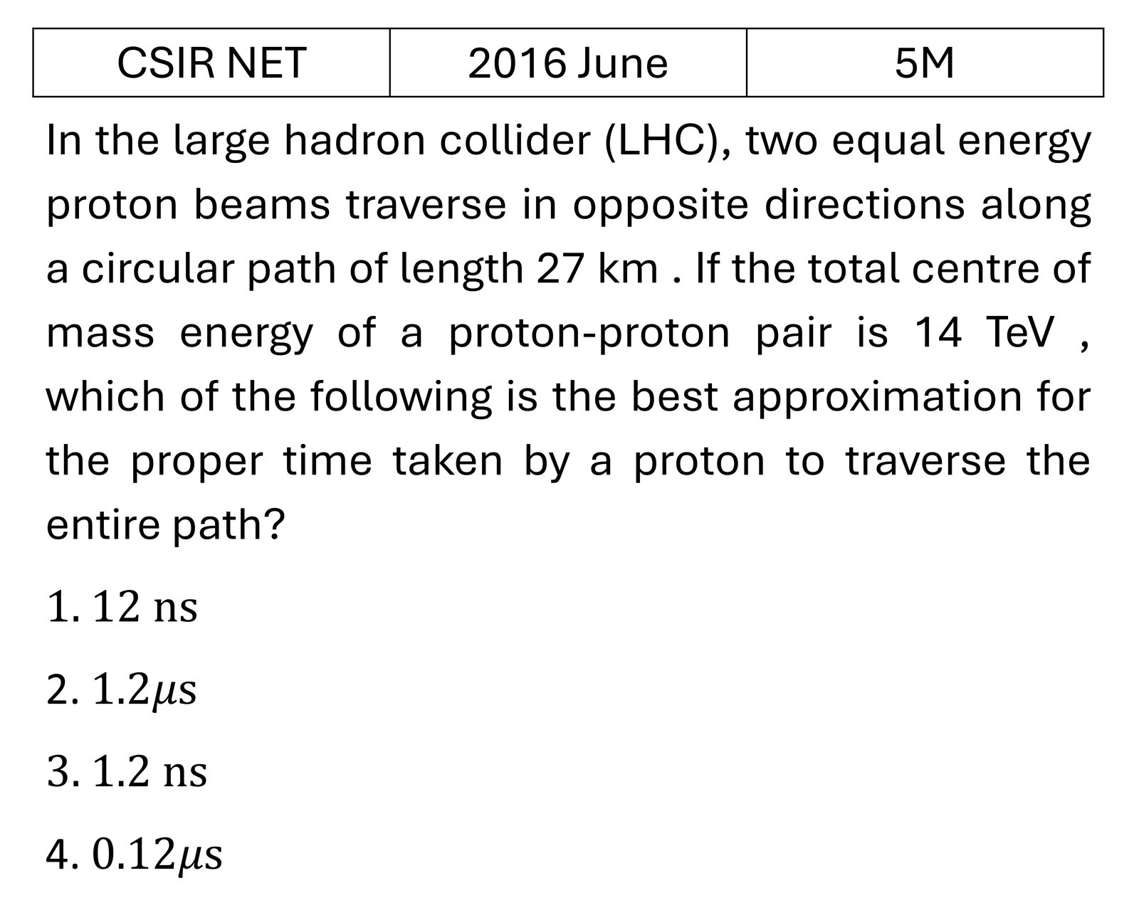 Question 1