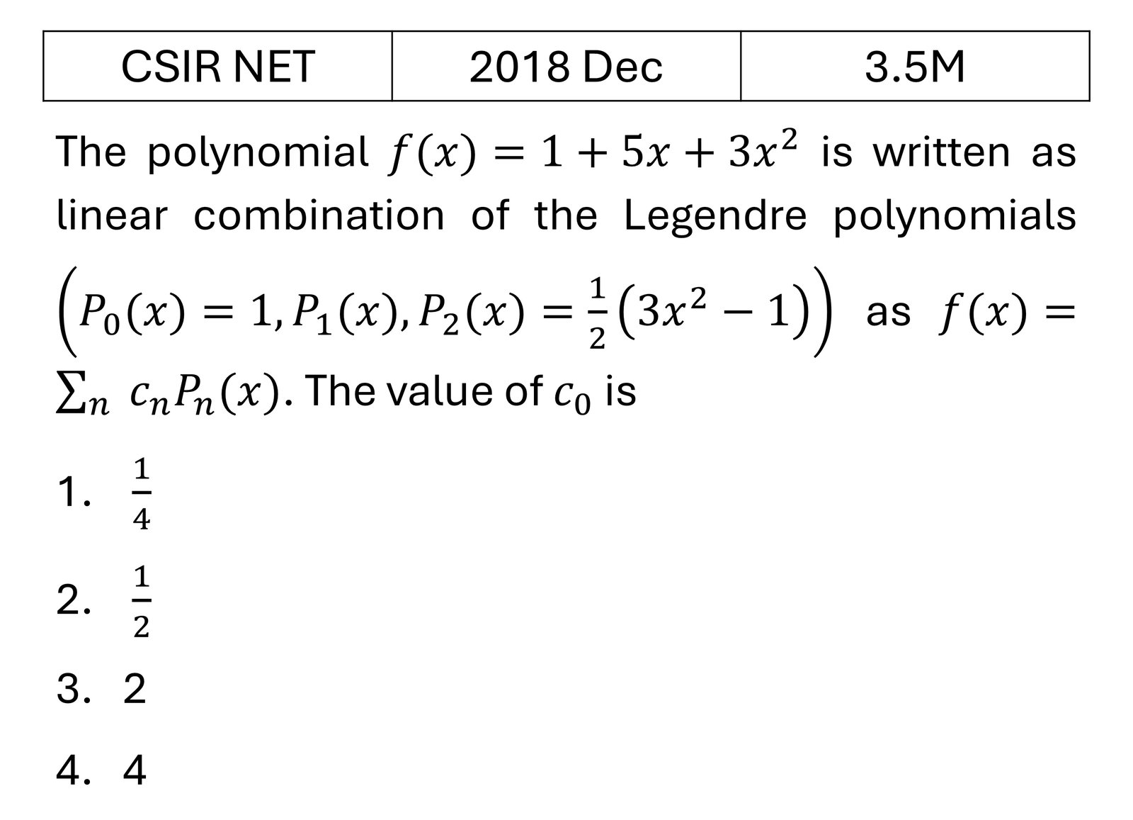 Question 2