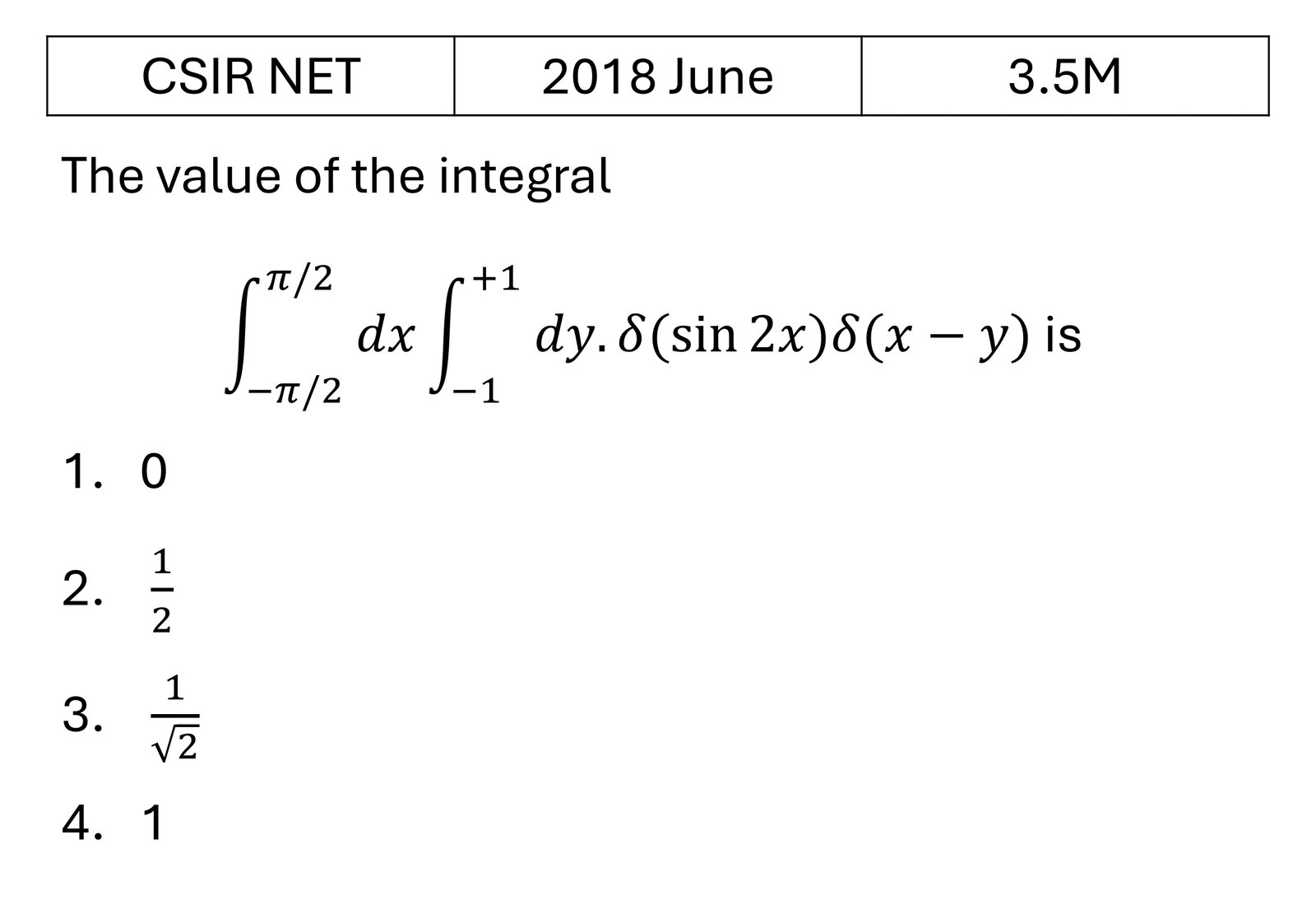 Question 1
