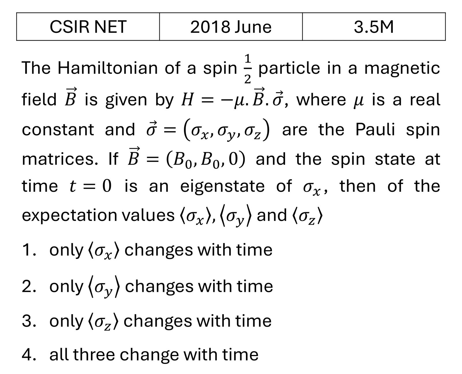 Question 3