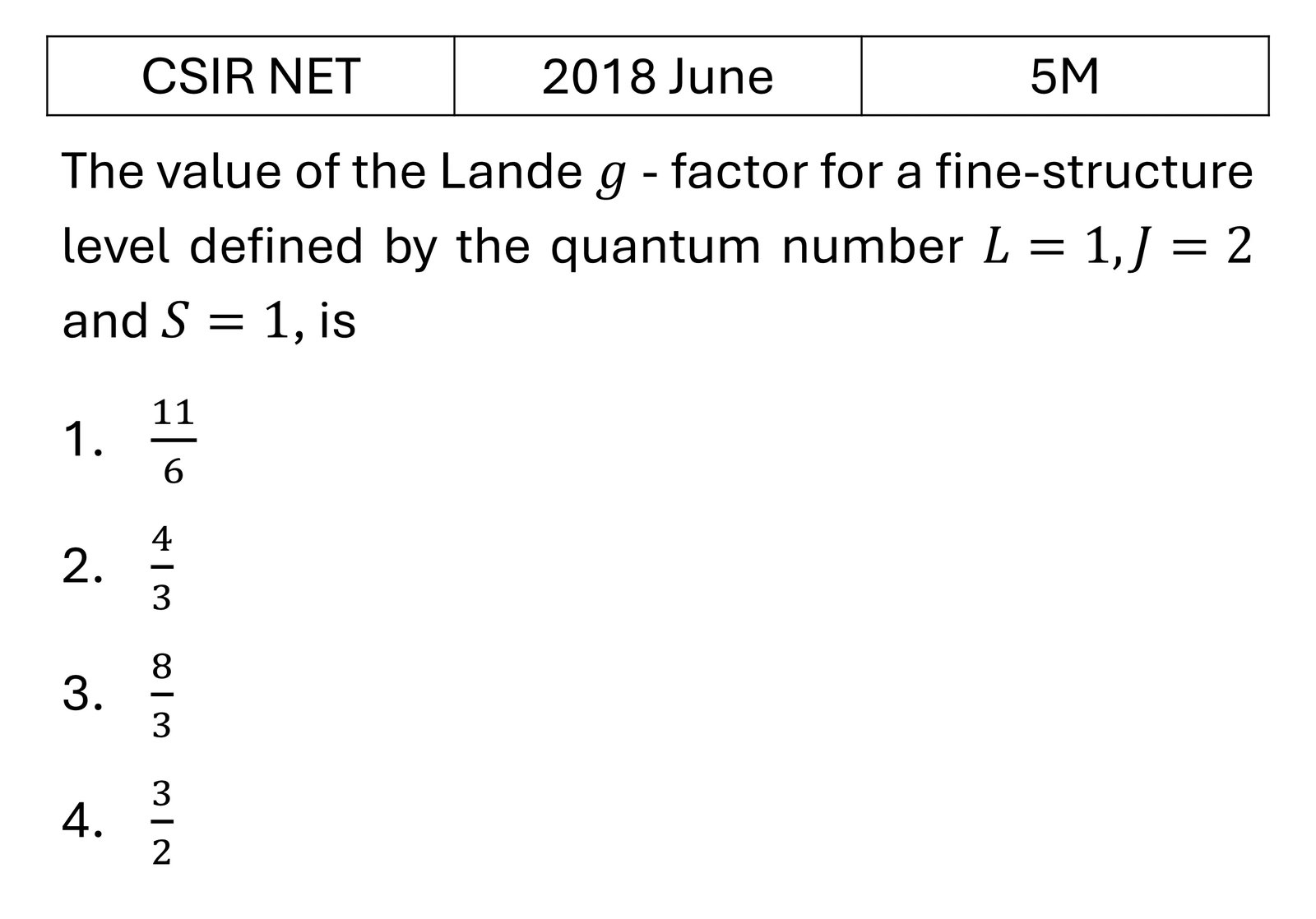 Question 1