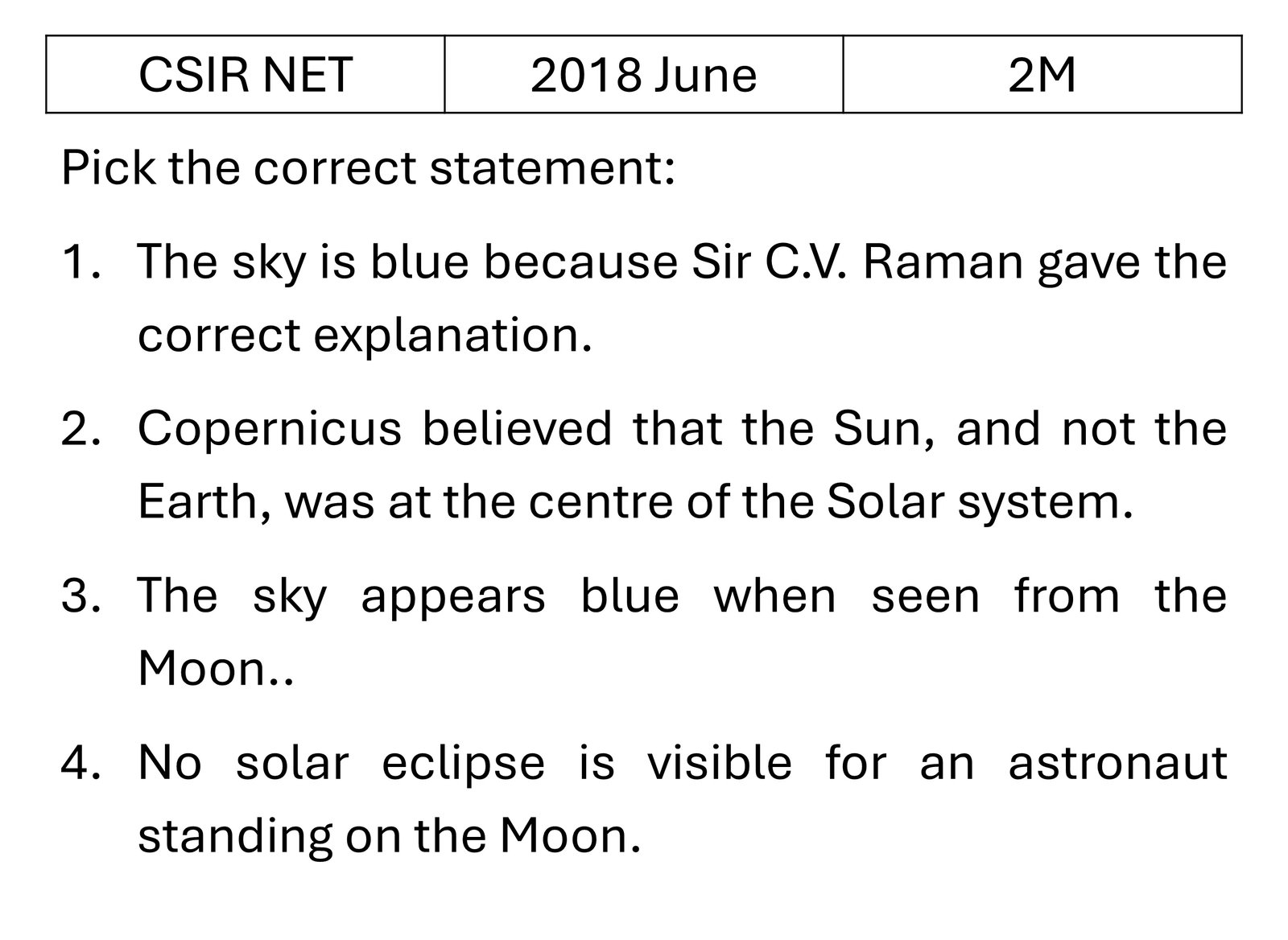 Question 1