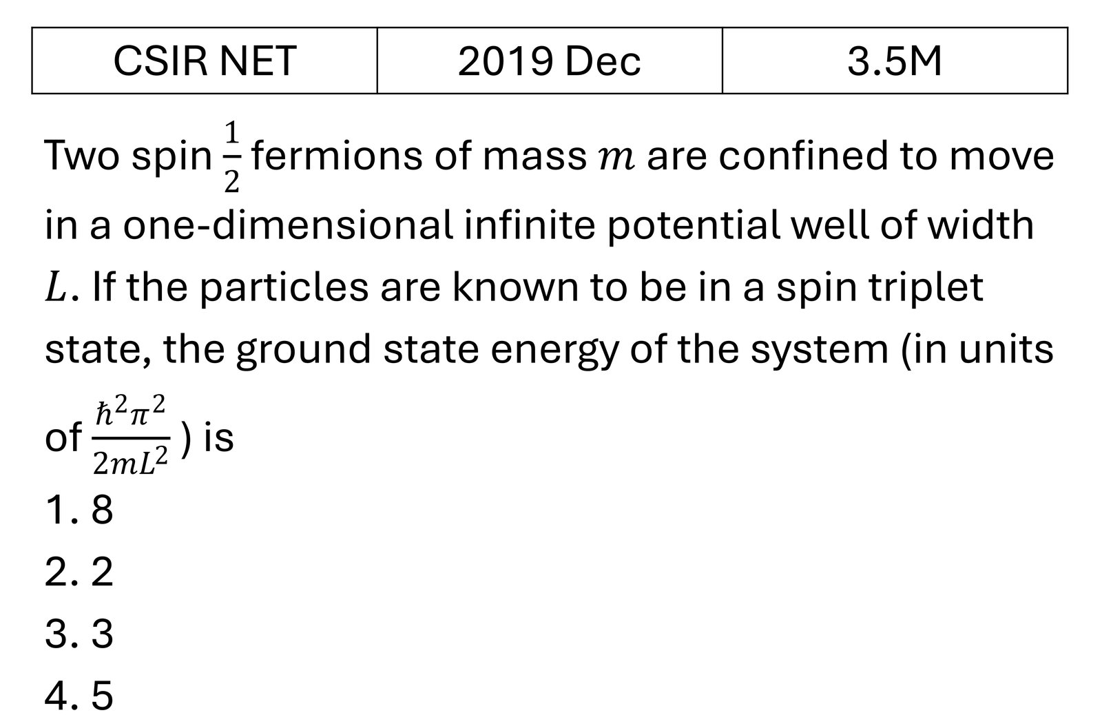 Question 1