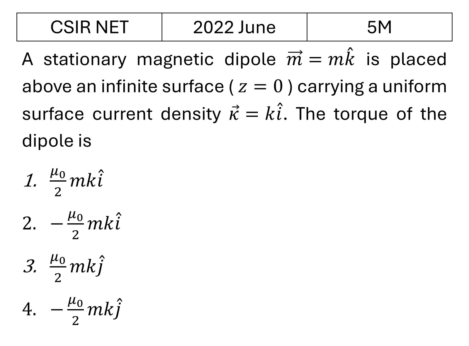Question 1