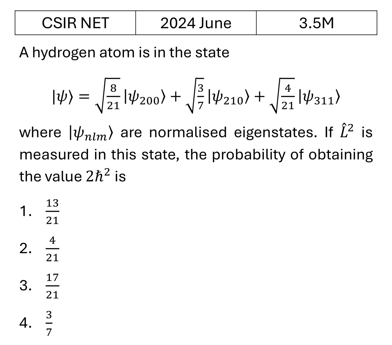 Question 21