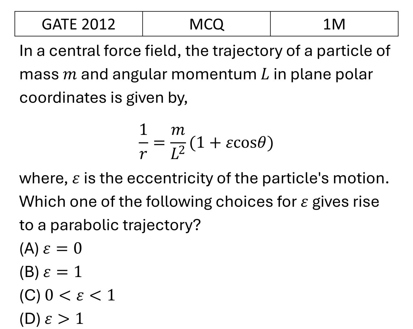 Question 1