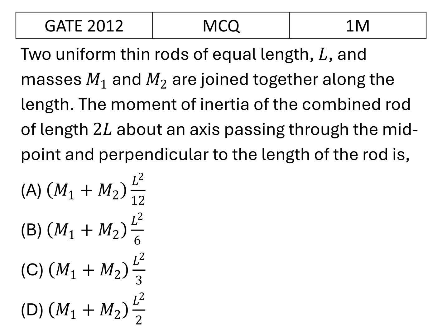 Question 1