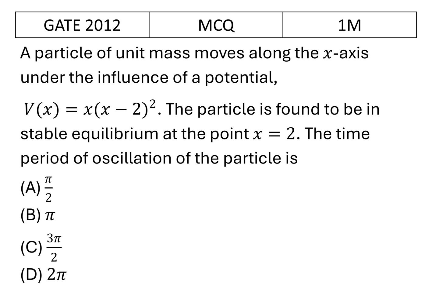 Question 1