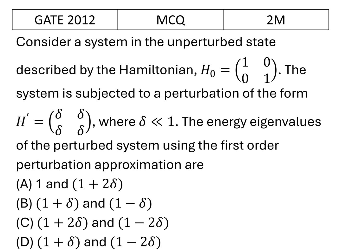 Question 1