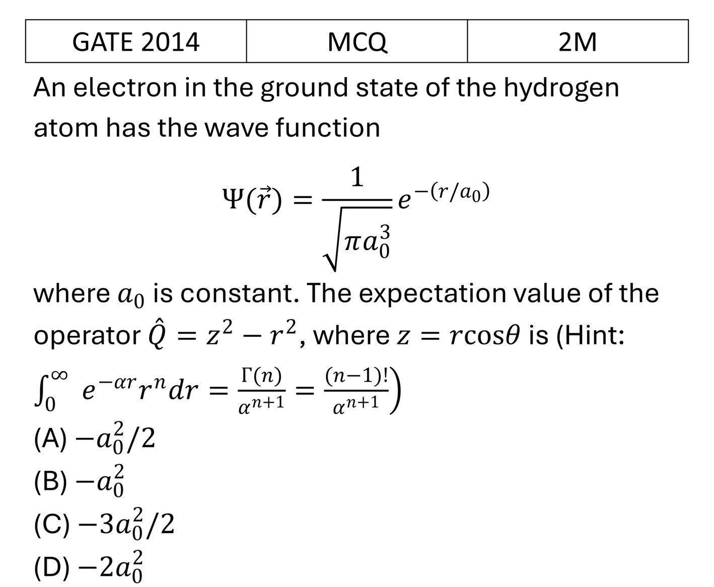 Question 3