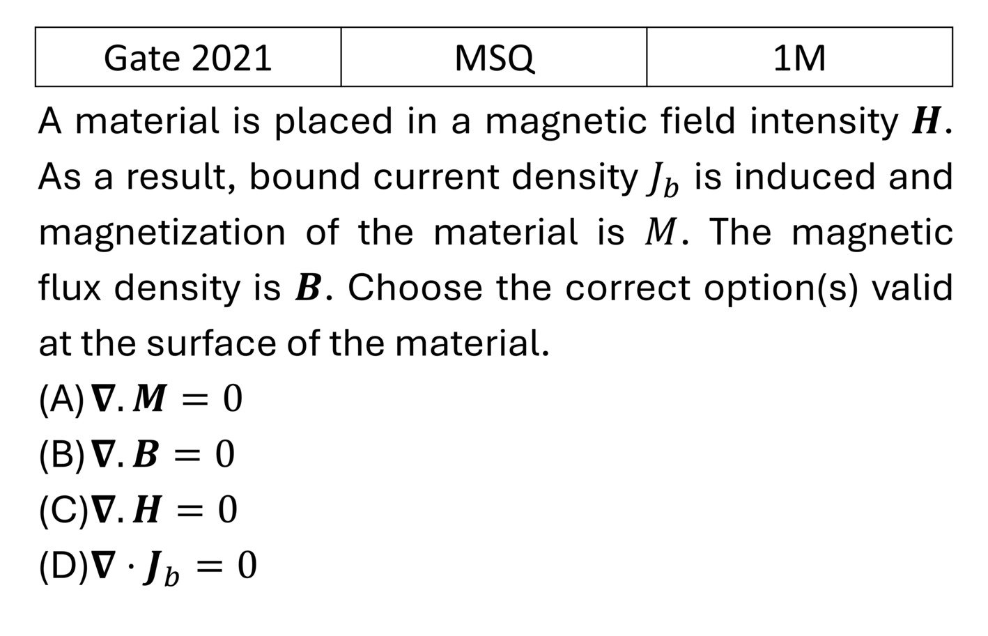 Question 1
